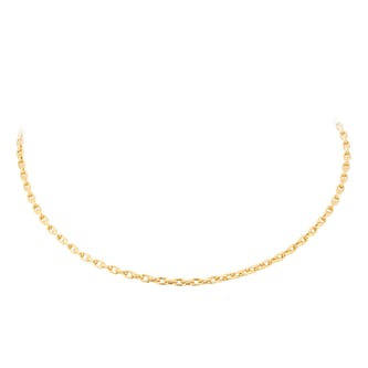 Goldsmiths 9ct Yellow Gold Diamond Cut Belcher Chain Necklace Goldsmiths 9ct Yellow Gold Diamond Cut Belcher Chain Necklace