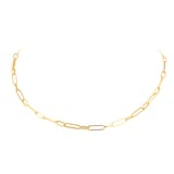 Goldsmiths 9ct Yellow Gold Mixed  Paperlink Chain Necklace