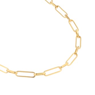 Goldsmiths 9ct Yellow Gold Mixed Paperlink Chain Necklace Goldsmiths 9ct Yellow Gold Mixed Paperlink Chain Necklace