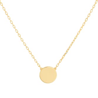 Goldsmiths 9ct Yellow Gold Disc Necklace Goldsmiths 9ct Yellow Gold Disc Necklace