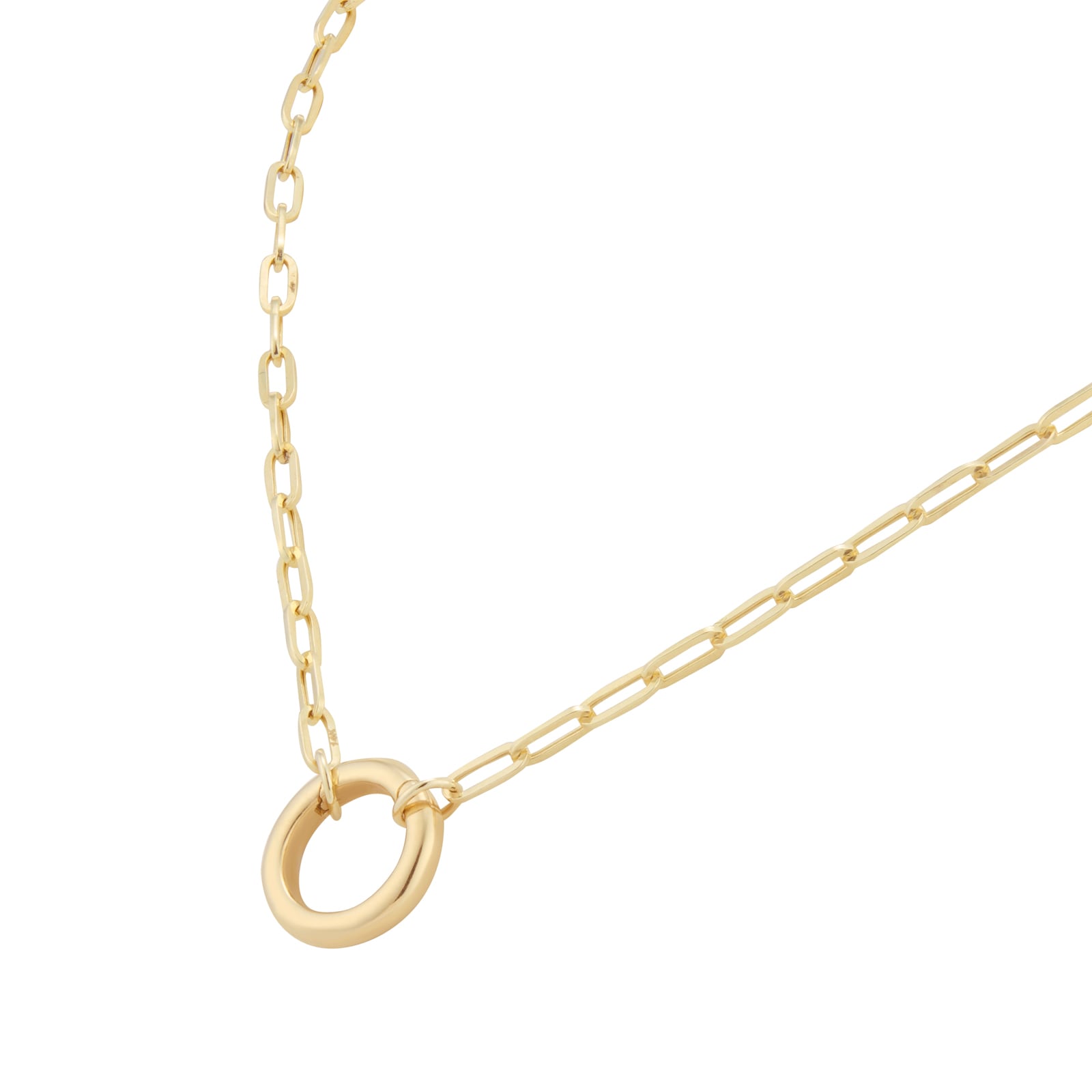 Goldsmiths 9ct Yellow Gold Paperlink Gate Clasp Chain Necklace