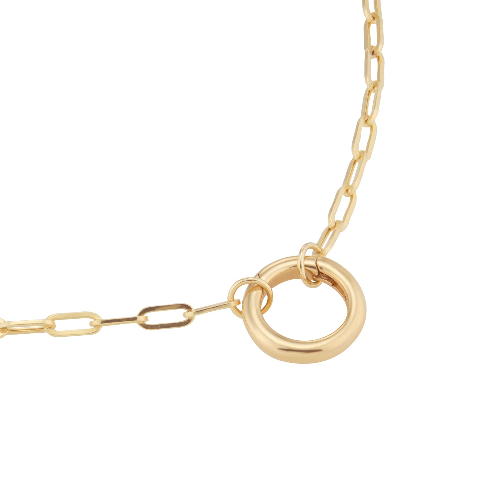 Goldsmiths 9ct Yellow Gold Paperlink Gate Clasp Chain Necklace