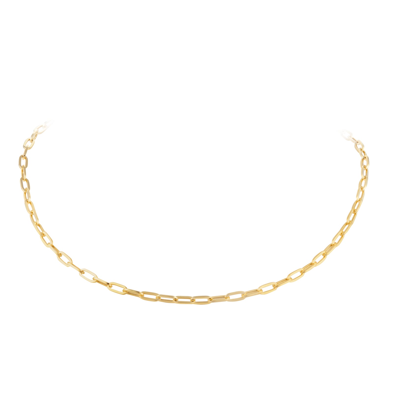 Goldsmiths 9ct Yellow Gold Paper Link Chain Necklace Goldsmiths 9ct Yellow Gold Paper Link Chain Necklace