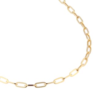 Goldsmiths 9ct Yellow Gold Paper Link Chain Necklace Goldsmiths 9ct Yellow Gold Paper Link Chain Necklace