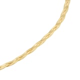 Goldsmiths 9ct Yellow Gold Plait Herringbone Chain Necklace
