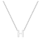Goldsmiths 9ct White Gold Letter H Initial Pendant Necklace
