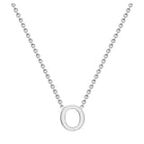 Goldsmiths 9ct White Gold Letter O Initial Pendant Necklace