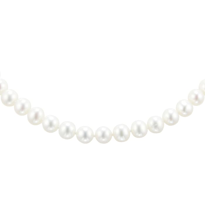 Goldsmiths 9ct Gold 7.5-8.0mm Freshwater Pearl Necklet