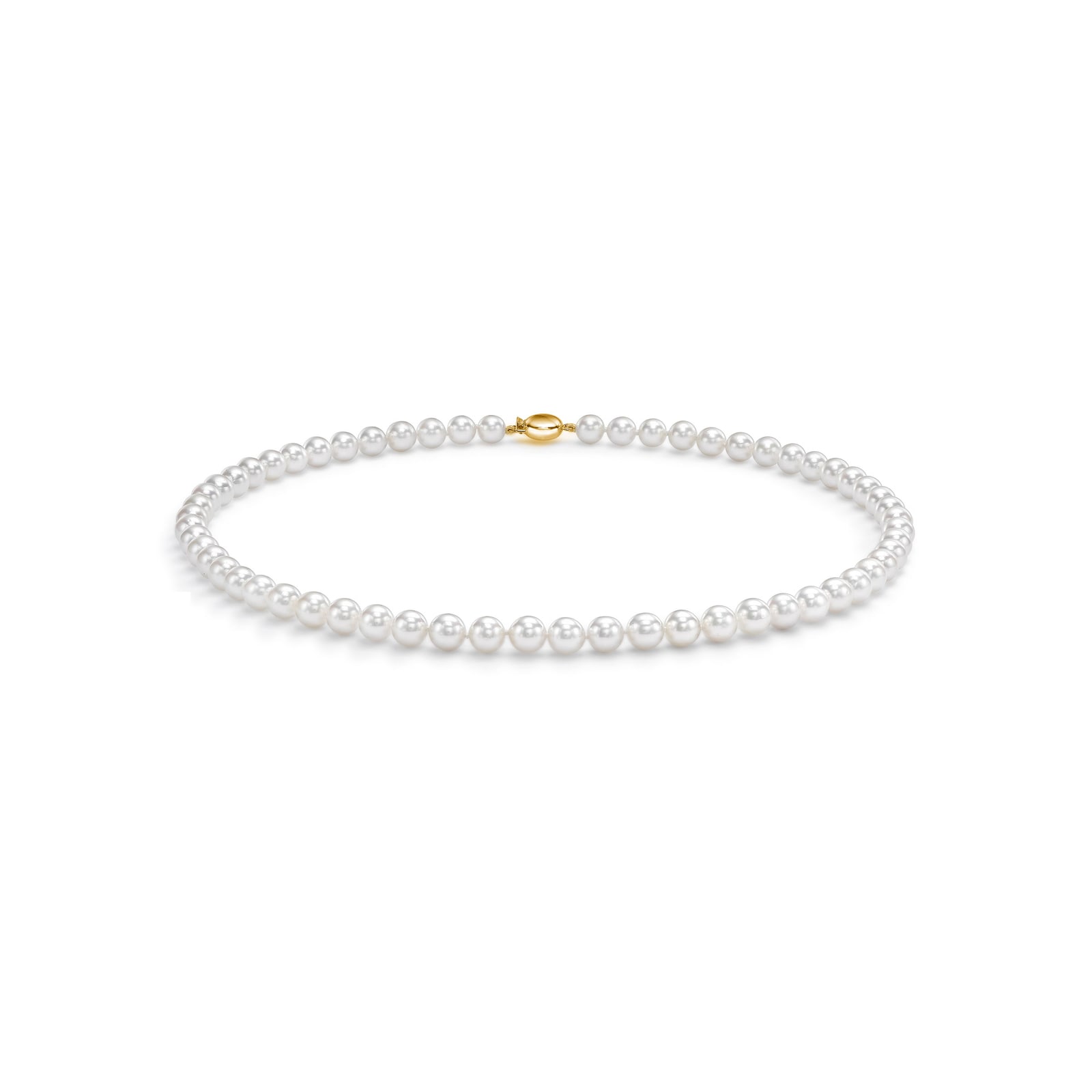 Mappin & Webb 18ct Yellow Gold 5.5-6mm Akoya Pearl 16" Necklace