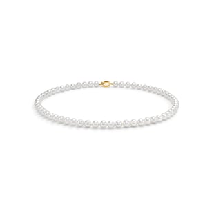Mappin & Webb 18ct Yellow Gold 5.5-6mm Akoya Pearl 16" Necklace