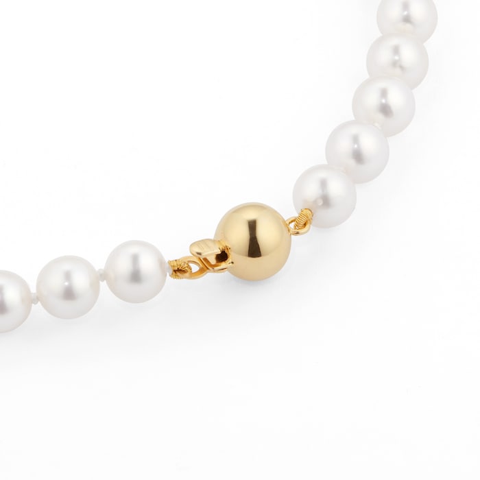 Mappin & Webb 18ct Yellow Gold 5.5-6mm Akoya Pearl 16" Necklace