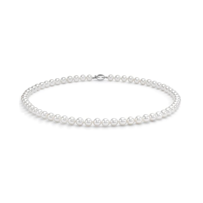 Mappin & Webb 18ct White Gold 8.5-9.0mm AAA Akoya Pearl Necklace