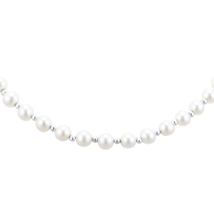 Goldsmiths 9ct Gold 7-7.5mm Pearl Necklet