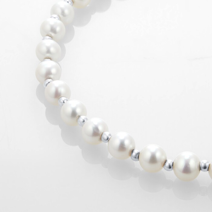 Goldsmiths 9ct Gold 7-7.5mm Pearl Necklet