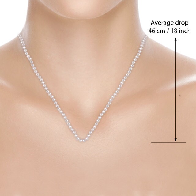 Goldsmiths 9ct White Gold 6-6.5mm Akoya Pearl Strand Necklace