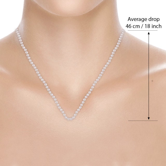 Goldsmiths 9ct White Gold 7-7.5mm Akoya Pearl Strand Necklace