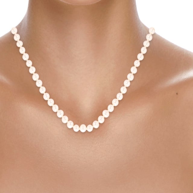 Goldsmiths 9ct Gold 5-5.5mm Pearl Necklace