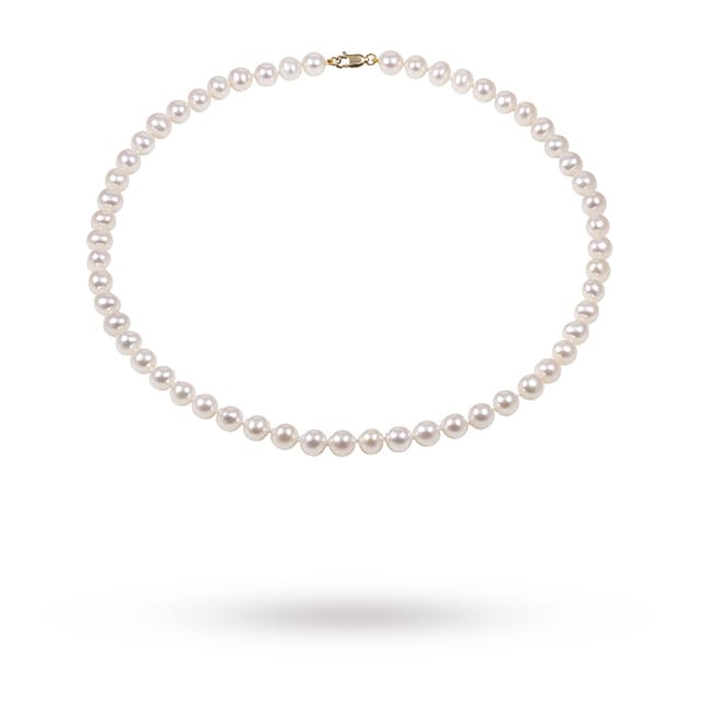 Best Luxury 
9ct Yellow Gold 6-6.5mm Freshwater Pearl Necklet