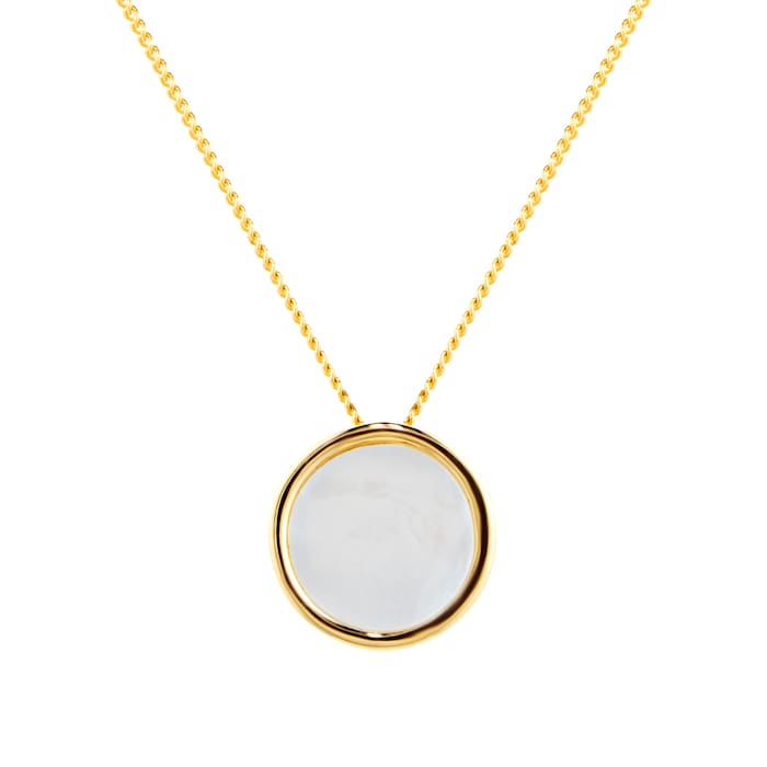 Goldsmiths 9ct Yellow Gold Mother Of Pearl Pendant