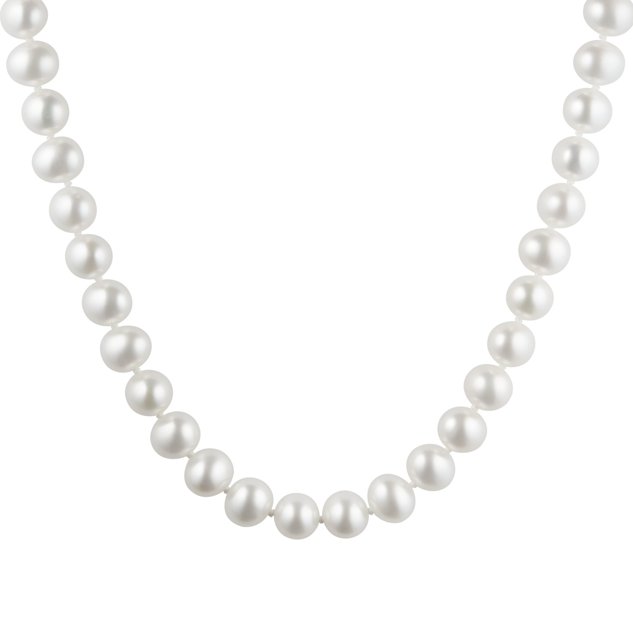 Goldsmiths 9ct Yellow Gold 7-7.5mm Cultured Fresh Water Pearl Necklace Goldsmiths 9ct Yellow Gold 7-7.5mm Cultured Fresh Water Pearl Necklace