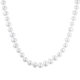 13160213 - 9ct Yellow Gold 6-6.5mm Cultured Fresh Water Pearl Necklace