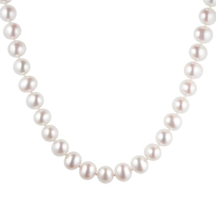 Goldsmiths 9ct Yellow Gold 8-8.5mm Cultured Fresh Water Pearl Necklace