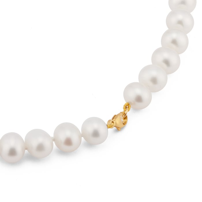 Goldsmiths 9ct Yellow Gold 8-8.5mm Cultured Fresh Water Pearl Necklace