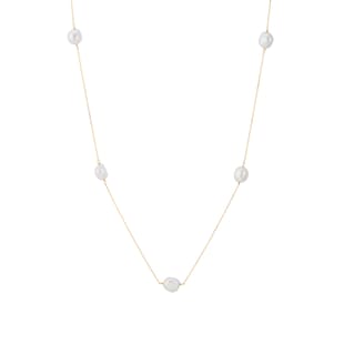 Goldsmiths 18ct Yellow Gold Baroque Pearl Necklace