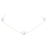 Goldsmiths 18ct Yellow Gold Baroque Pearl Necklace