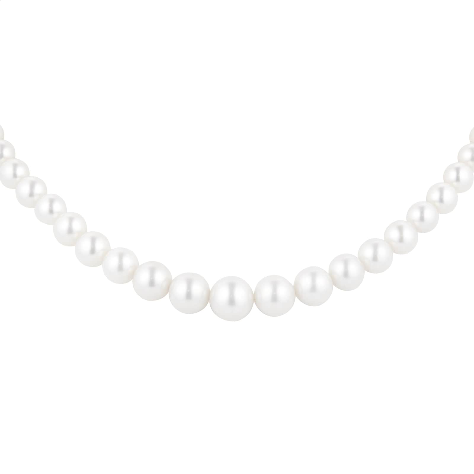 Goldsmiths 18ct Yellow Gold Graduated Freshwater Pearl Necklace Goldsmiths 18ct Yellow Gold Graduated Freshwater Pearl Necklace