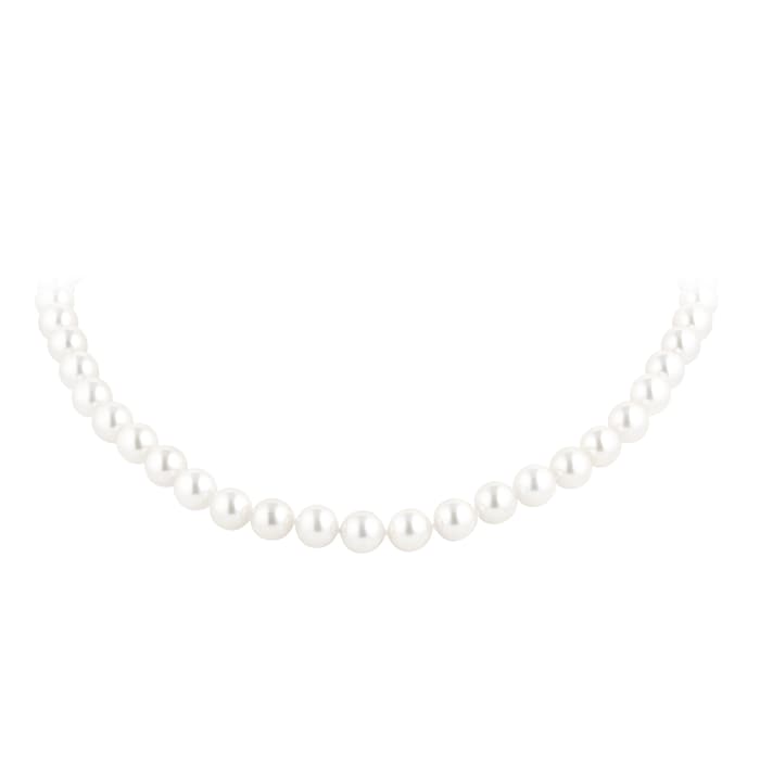 Mappin & Webb 18ct Yellow Gold 7-7.5mm AAA Akoya Uniform 18 Inch Necklace