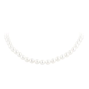 Mappin & Webb 18ct Yellow Gold 7-7.5mm AAA Akoya Uniform 18 Inch Necklace