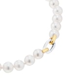 Mappin & Webb 18ct Yellow & White 7.5x8mm Akoya Pearl 18 Inch Necklace