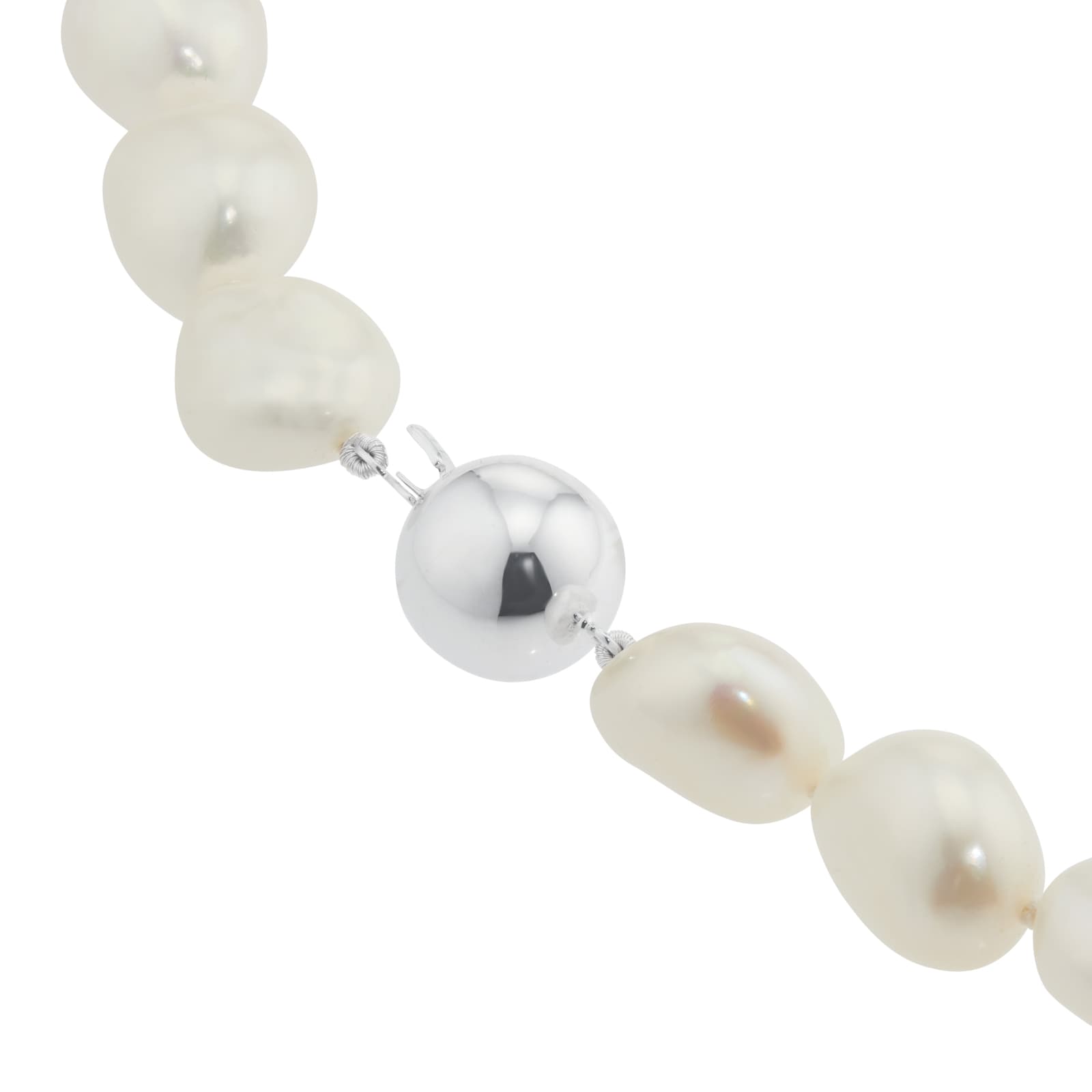 Mappin & Webb 18ct White Gold Fresh Water Pearl 20 Inch Necklace Mappin & Webb 18ct White Gold Fresh Water Pearl 20 Inch Necklace