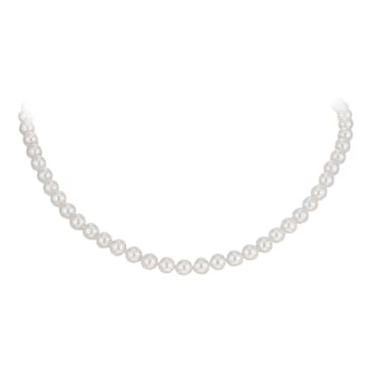 Mappin & Webb 18ct White Gold 6.5x7mm Akoya Pearl Necklace
