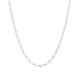 Goldsmiths Sterling Silver 4mm Rectangular Belcher Chain