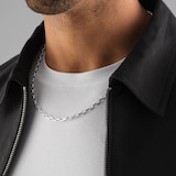 Goldsmiths Sterling Silver 4mm Rectangular Belcher Chain