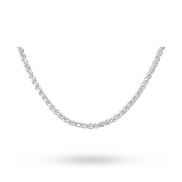 Goldsmiths Silver Spiga Chain 22 Inch Necklace