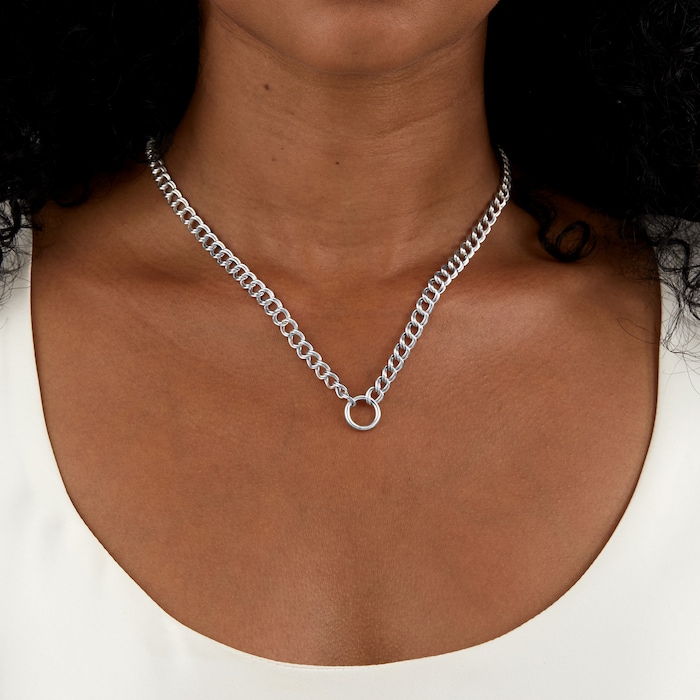 Goldsmiths Silver Small Double Curb Chain