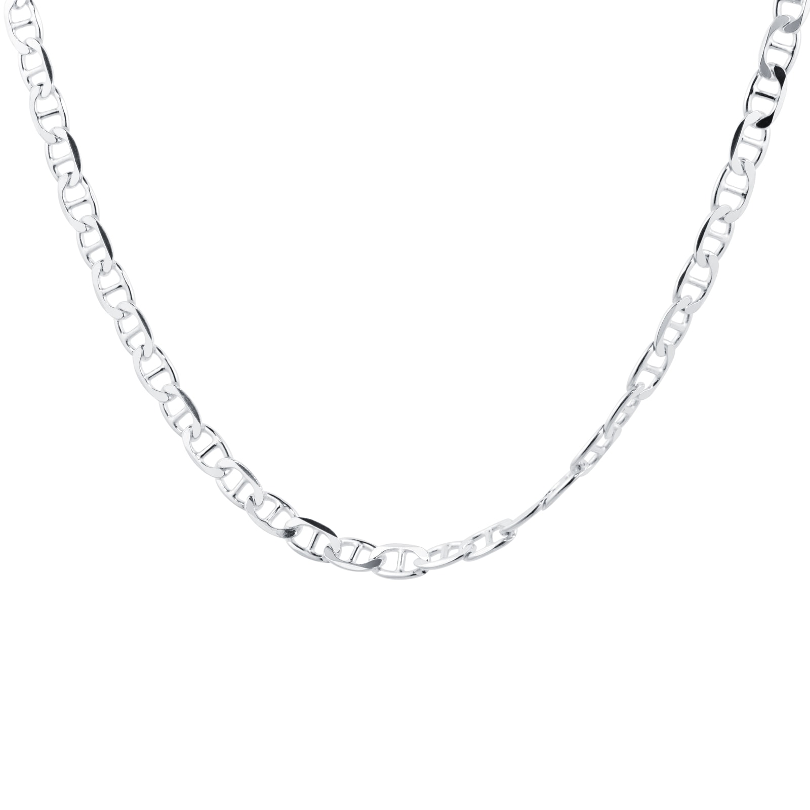 Sterling Silver Rambo Chain Necklace