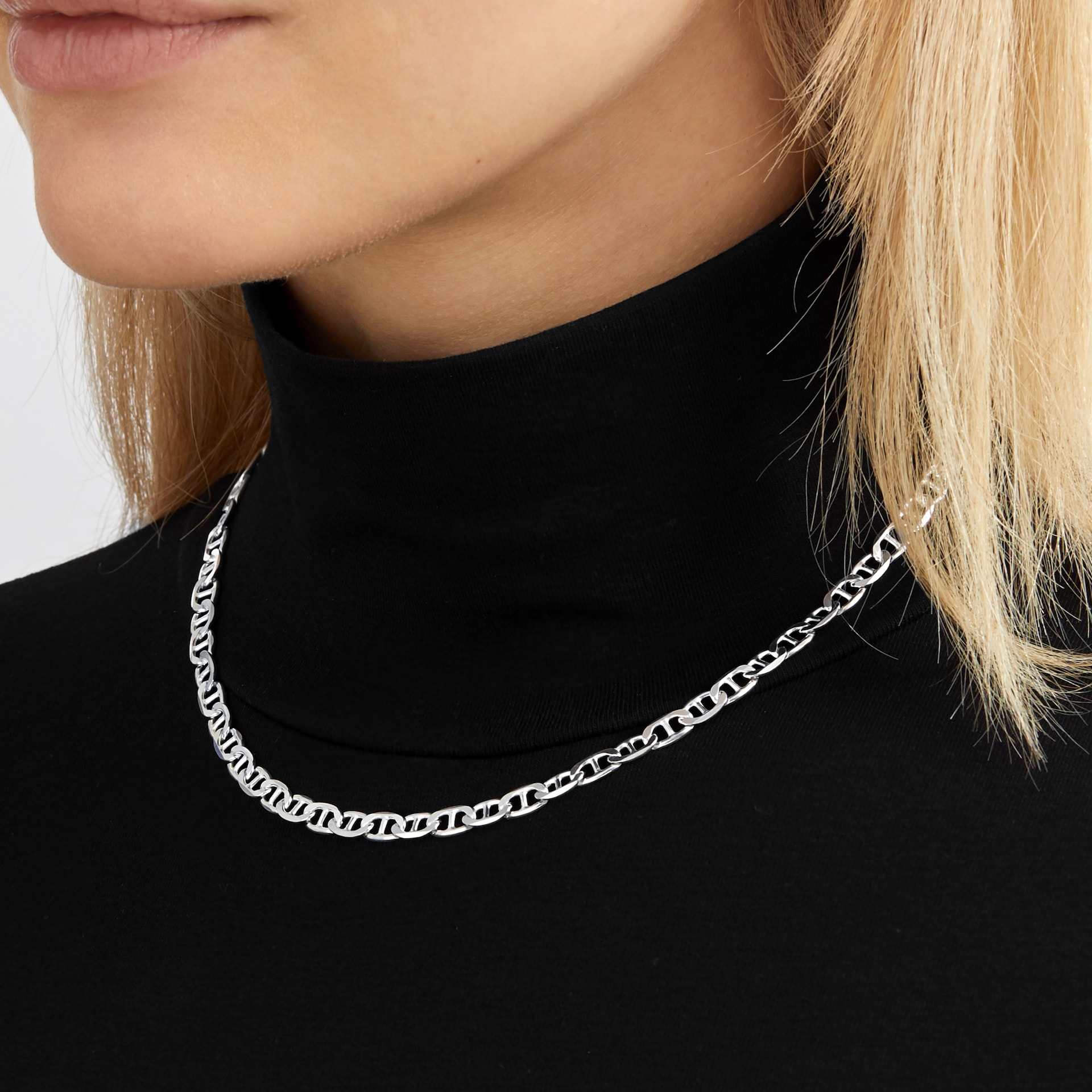 Goldsmiths Sterling Silver Rambo Chain Necklace