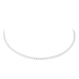 Goldsmiths Sterling Silver 4mm Panza Curb Chain Necklace