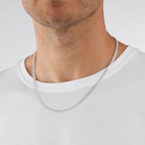 Goldsmiths Sterling Silver 4mm Panza Curb Chain Necklace