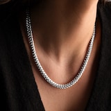 Goldsmiths Sterling Silver  6.75mm Cuban Chain