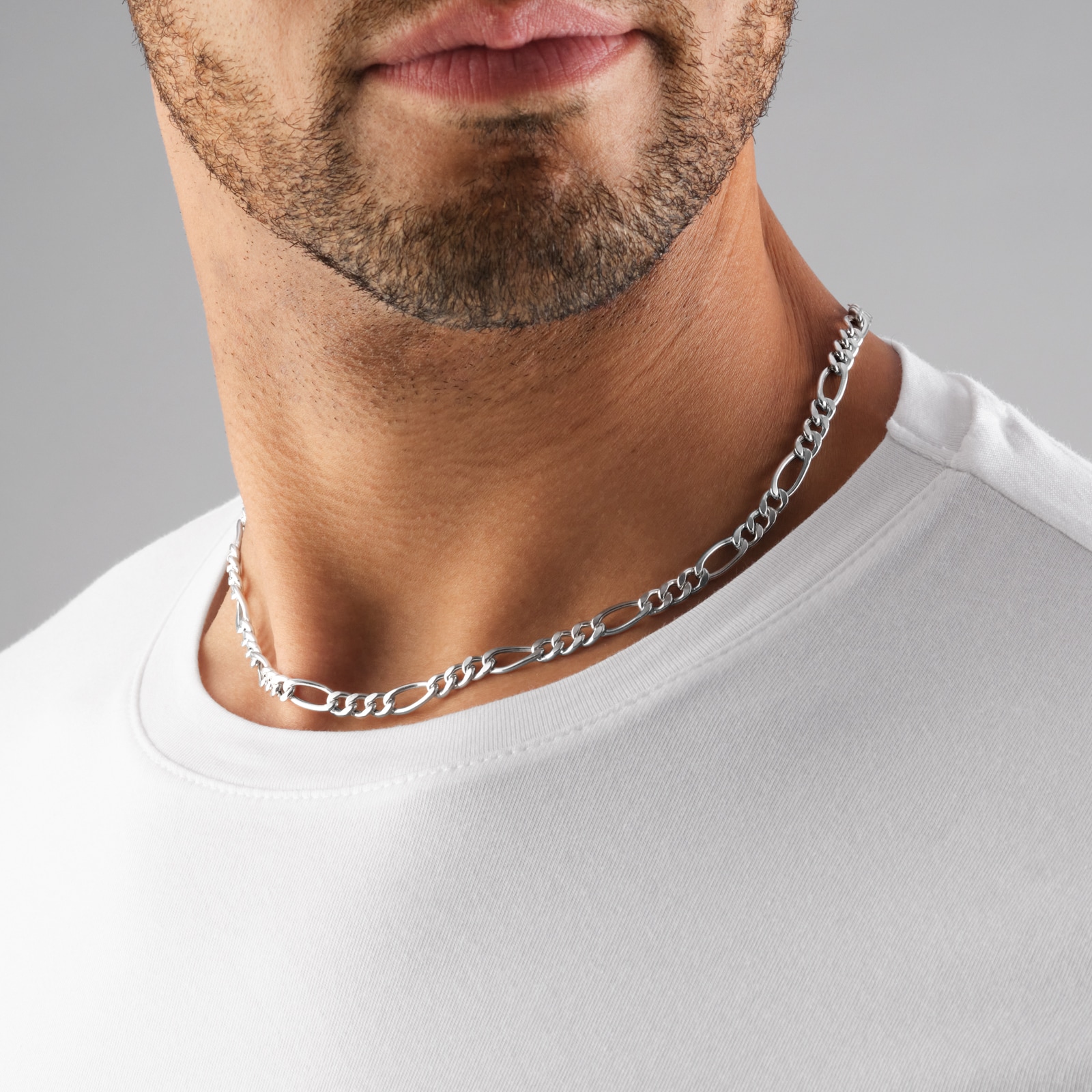 Goldsmiths Sterling Silver 5.6mm Figaro Chain
