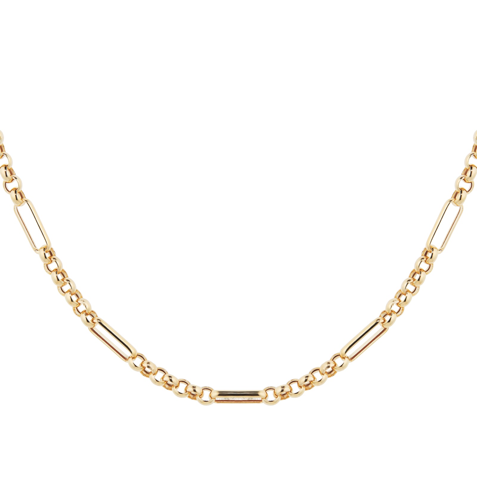 BAR Jewellery Chunky Belcher Necklace - Gold Plated | Garmentory