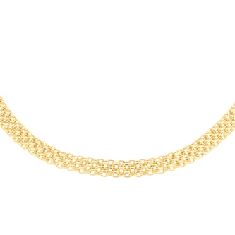 Goldsmiths 18ct Yellow Gold Graduated Bismark Necklace Goldsmiths 18ct Yellow Gold Graduated Bismark Necklace