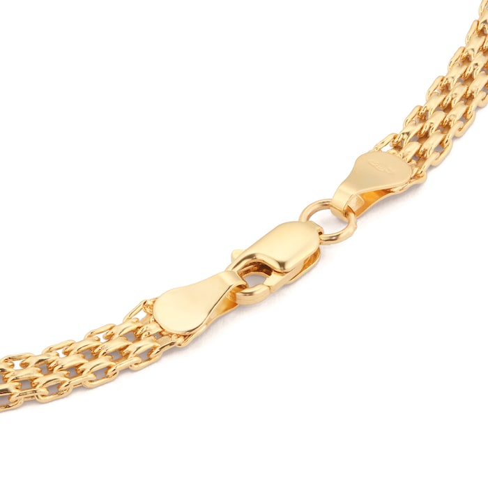 Goldsmiths 18ct Yellow Gold Graduated Bismark Necklace