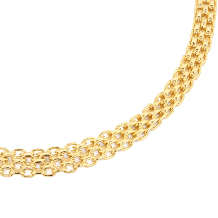 Goldsmiths 18ct Yellow Gold Graduated Bismark Necklace