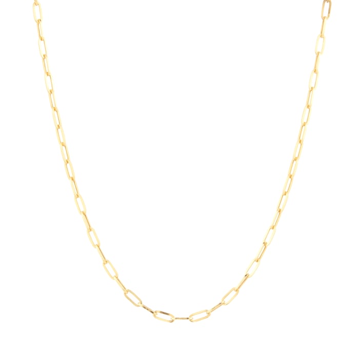 Goldsmiths 18ct Yellow Gold Thin Paperlink Chain